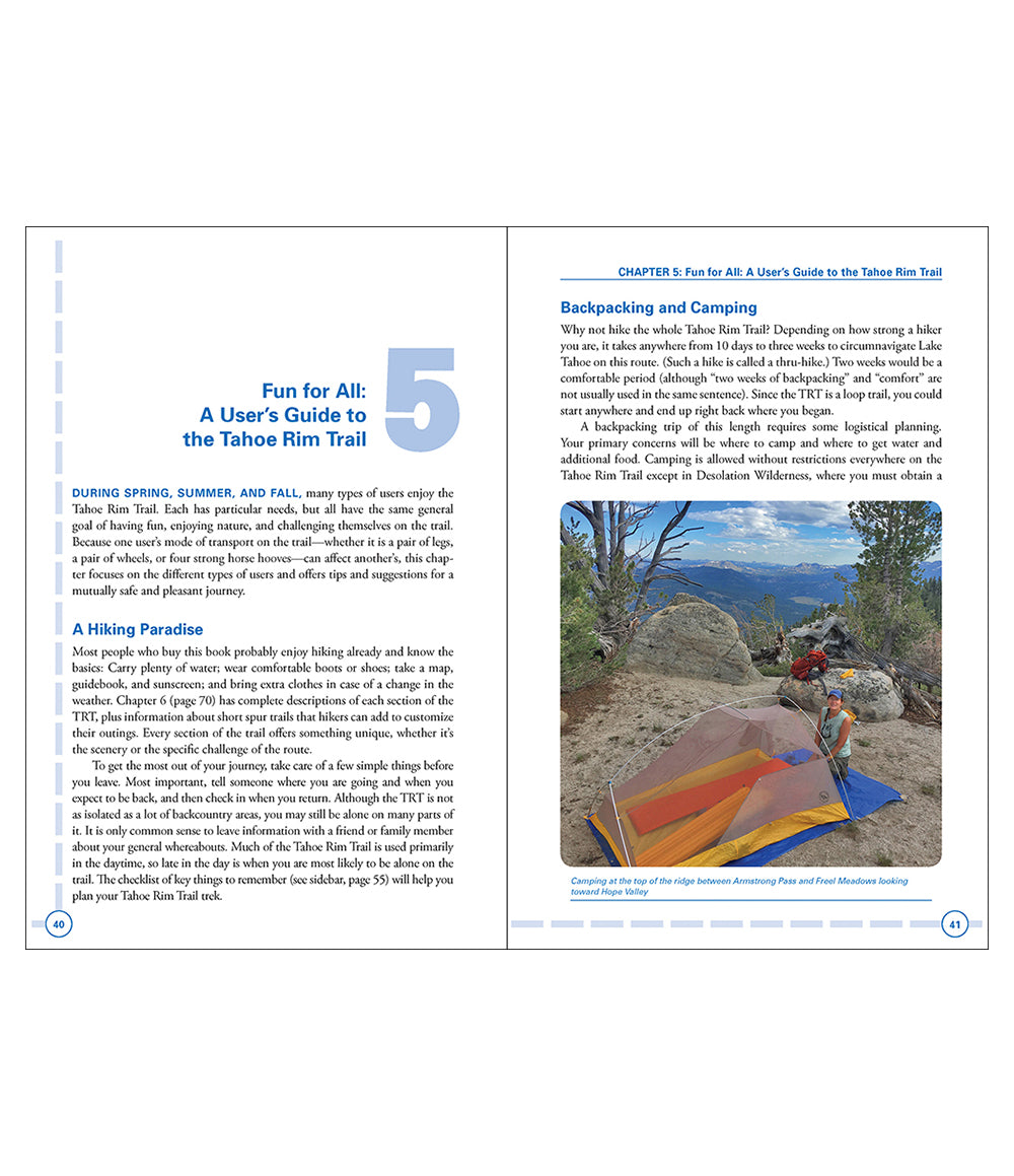 Tahoe Rim Trail: The Official Guide for Hikers, Mountain Bikers and Equestrians