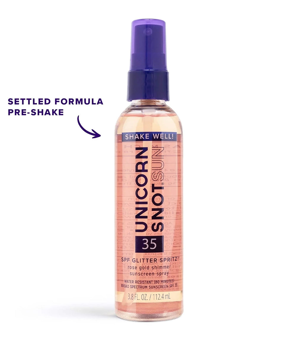 SPF 35 Glitter Spritz Rose Gold 3.8oz