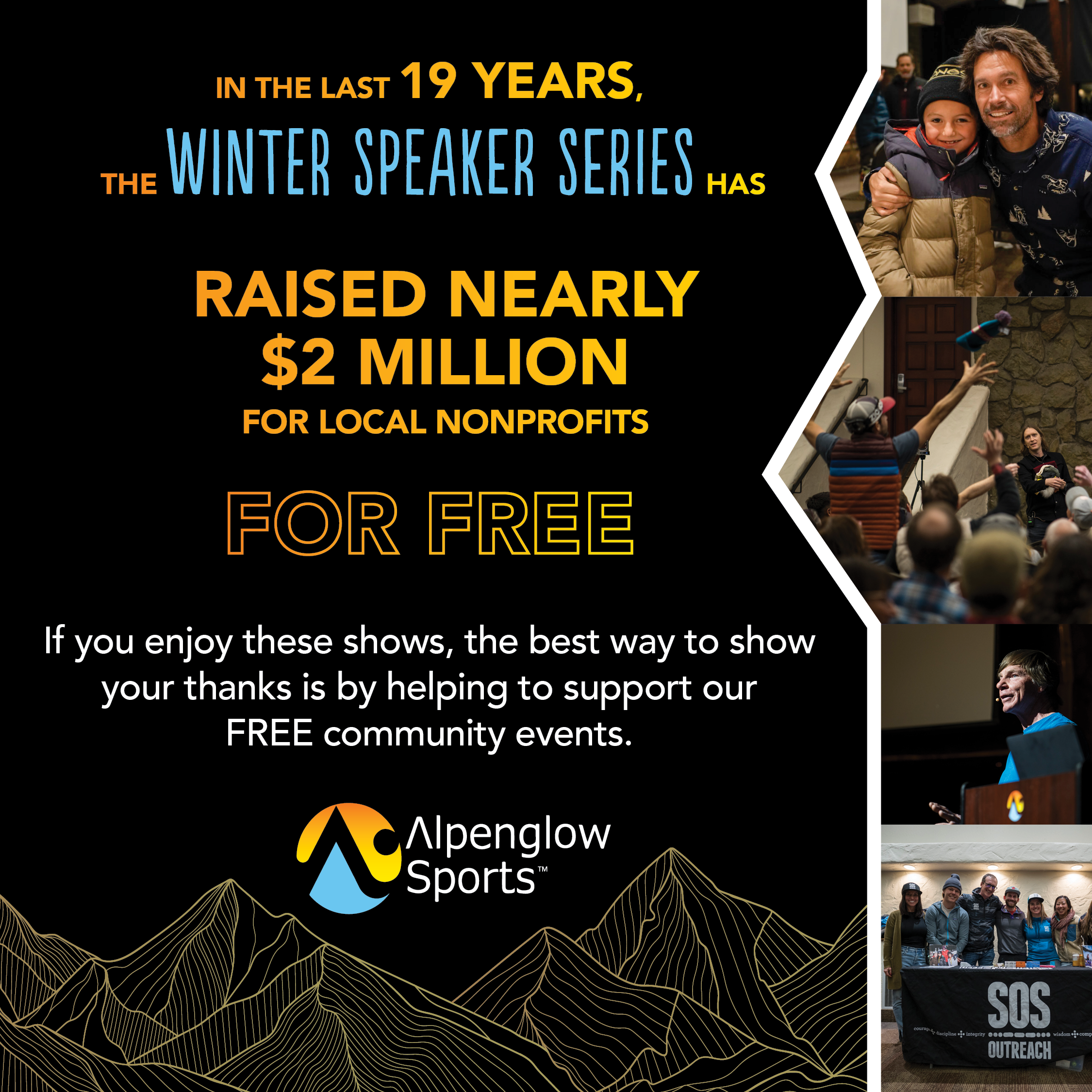 Support Free Community Events at Alpenglow Sports