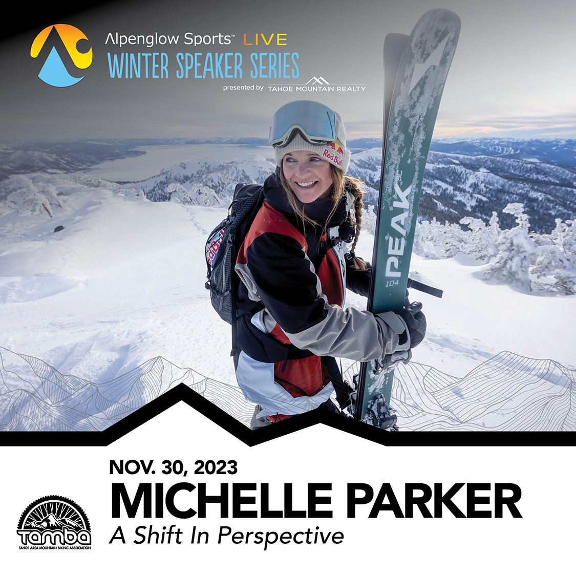 Michelle Parker Smiles from a mountaintop 
