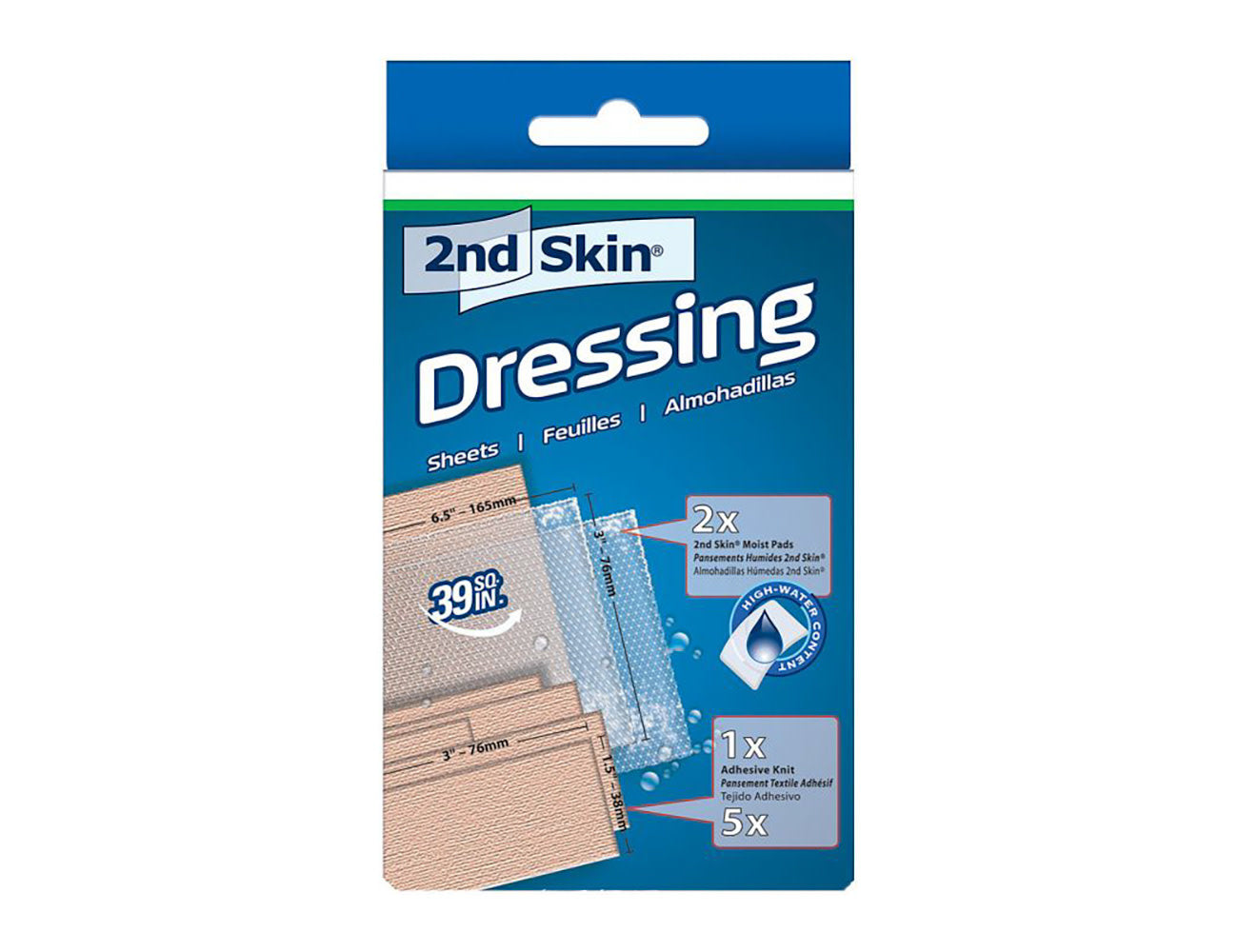 2nd Skin Dressing 3"X6 1/2" 3"x6.5
