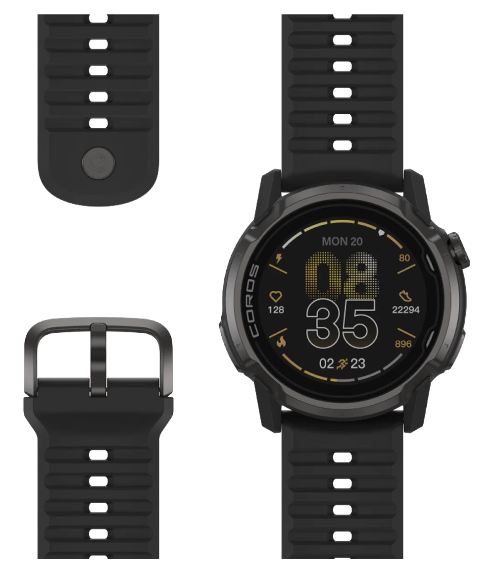 Apex 4 GPS Watch 42mm Black Silicone Band