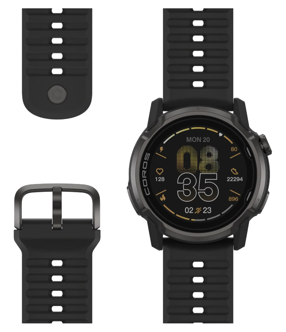 Apex 4 GPS Watch 46mm Black Silicone Band