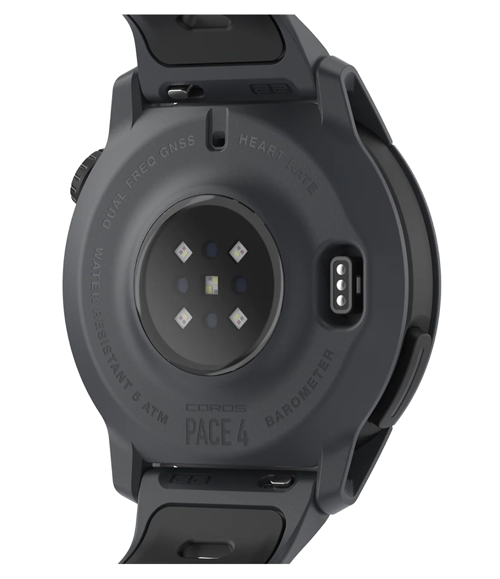 Pace 4 GPS Watch Black Silicone Band