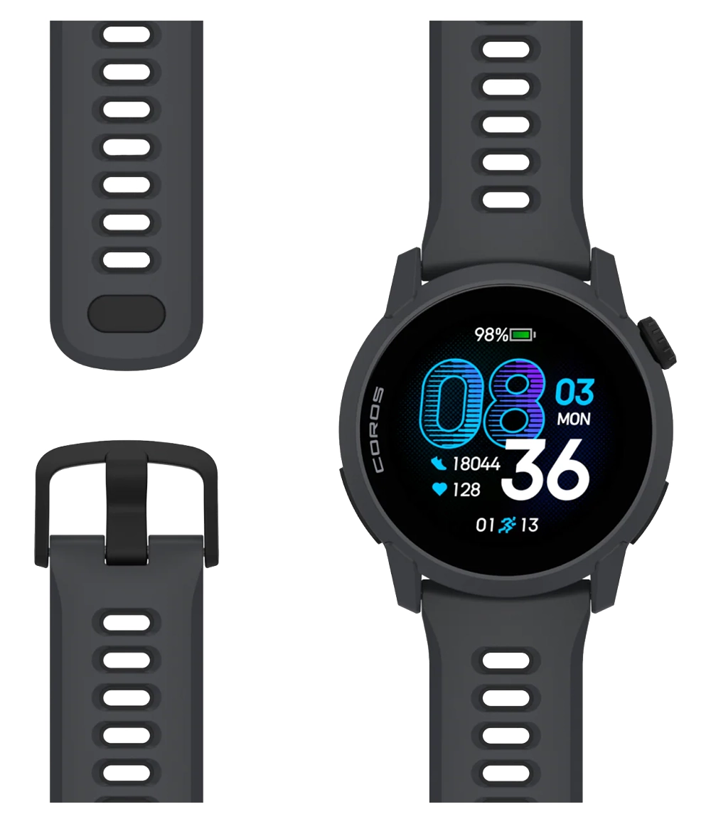 Pace 4 GPS Watch Black Silicone Band