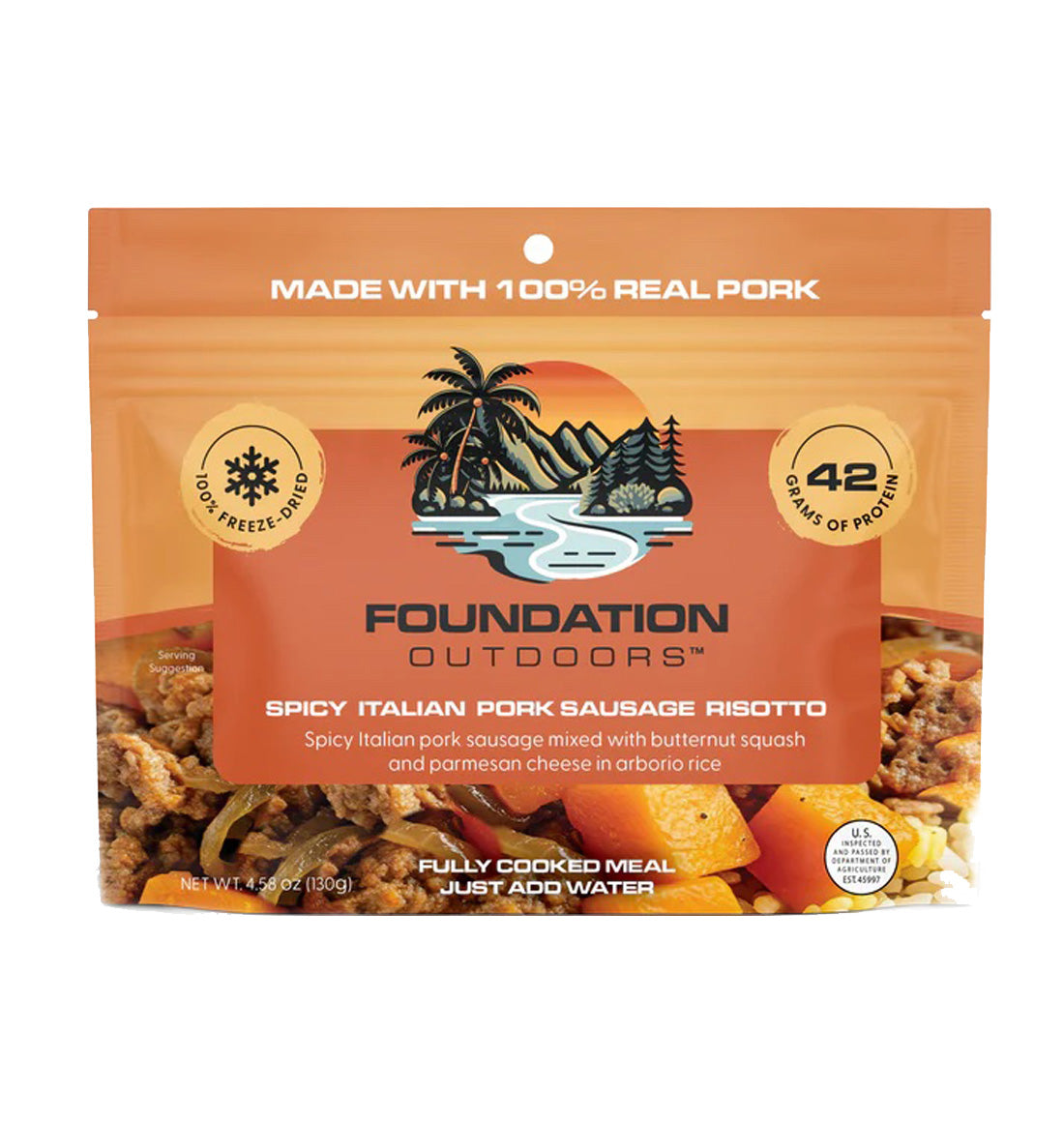 Spicy Italian Pork Sausage Risotto Meal 1 Srv