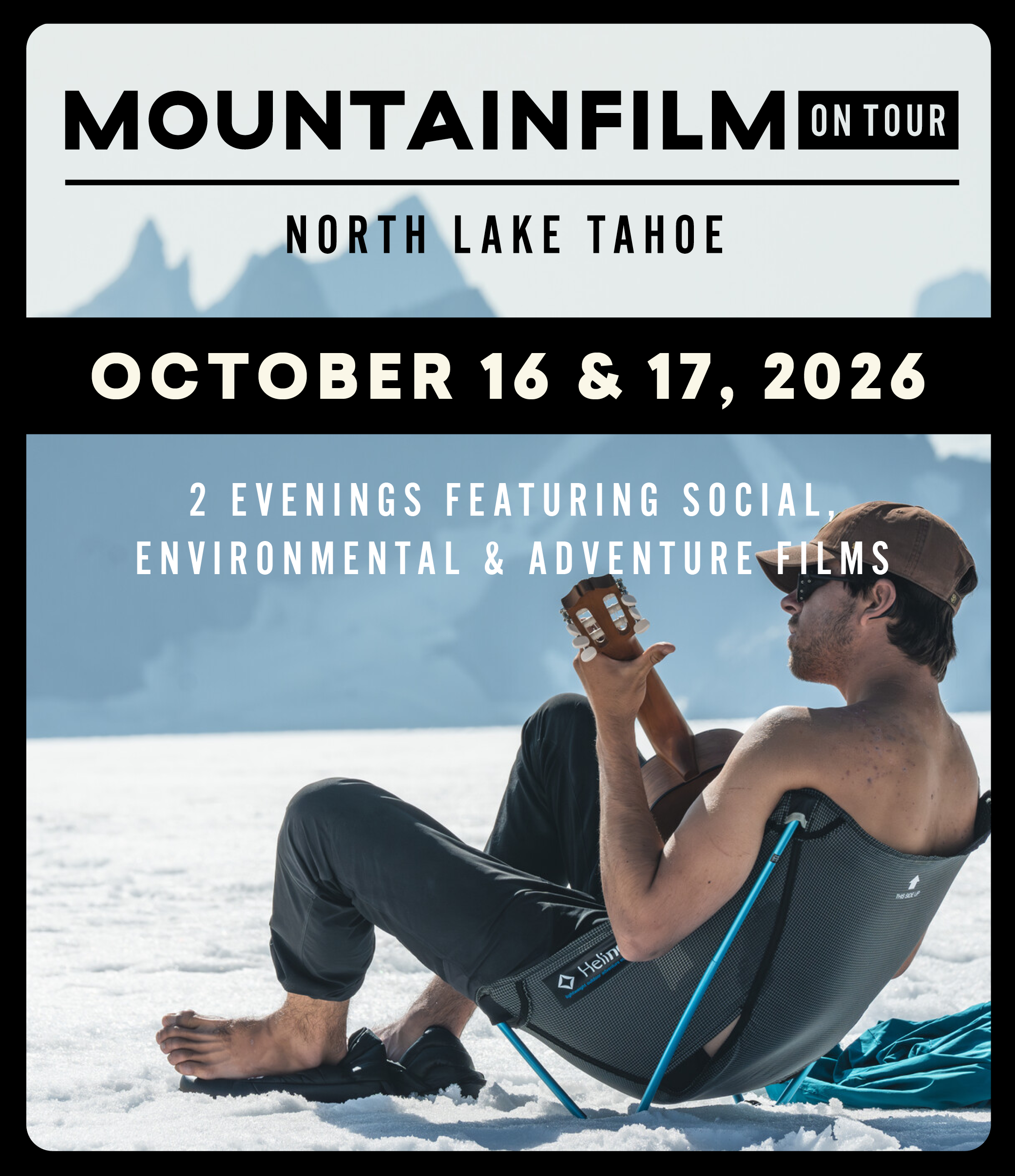 Mountainfilm on Tour North Lake Tahoe 2026 Combo Ticket — Night #1 and #2 Included