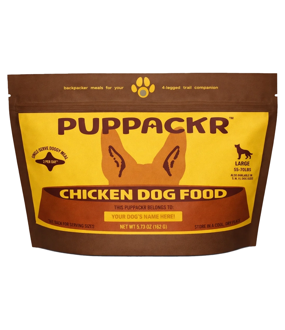 PUPPACKR Chicken Dog Backpacking Meal 1 SRV Medium 40-55lb