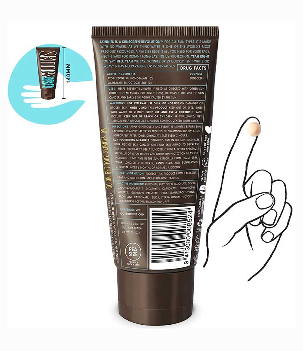 Skinnies 3.4oz Sungel SPF 30